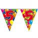 Folat Vlaggenlijn 5 jaar - 3x - 10 m - plastic - leeftijd versiering - 5e verjaardag