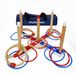 Werpspel Ring Toss Game Houten Quoits Throwing Tossing Game Set met draagtas (5 stuks Rope Rings + 10 stuks Plastic Rings