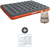 Bestway Luchtbed - 2-Persoons - 152 x 203 x 22 cm - Grijs/Oranje
