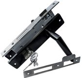 Eurofix Deurslot-set voor tuindeur | RVS Zwart gecoat | PC85 slot | Recht model