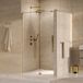 Brauer Stellar - Nisdeur - 2-Delig - Draaiend - Helder Glas - 120 x 200 cm - Omkeerbaar - incl. Glascoating - PVD Goud Geborsteld