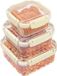 Allecto plus - Set van 3 conteneurs de stockage alimentaire en plastique avec couvercles