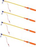 Tender Toys Lampionstokje - 10x - oranje - met LED lichtje - 50 cm