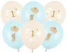 PartyDeco 1 Jaar Ballonnenset Muisjes Blauw