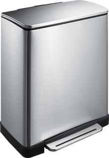 EKO - Europe EKO E-Cube Step Bin - 50L Stainless Steel Rectangular Pedal Bin