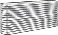 vidaXL Plantenbak - 152x40x68 cm - Gegalvaniseerd Staal - Zilverkleurig