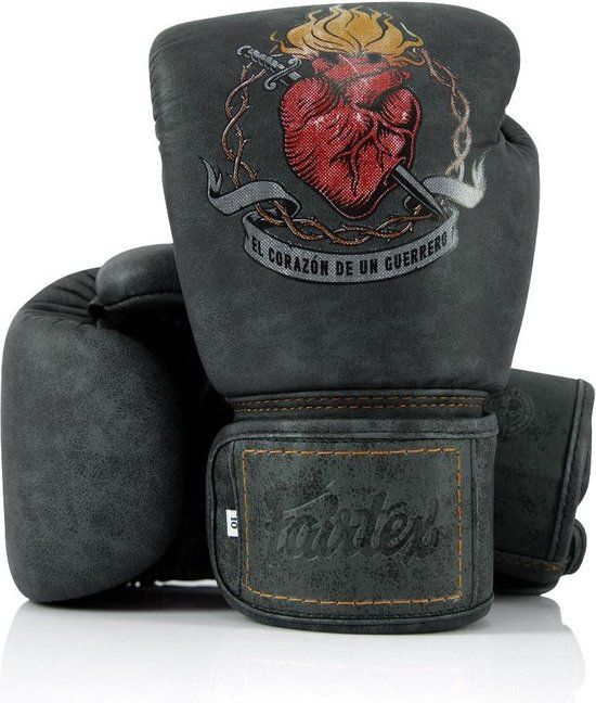 Fairtex The Heart Of Warrior Premium (Kick)bokshandschoenen - Zwart - 10 oz