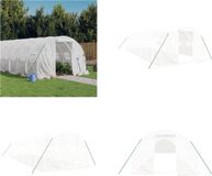 vidaXL Tuinkas met stalen frame, wit, 30 m², 10x3x2 meter