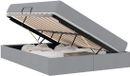 vidaXL Opbergbed met matras Lichtgrijs 140 x 200 cm Polyester