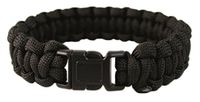 Mil-Tec Paracord-armband, 22 mm, zwart, M, polyester, zonder steen