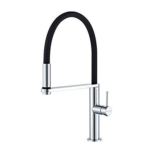 GRIFEMA G4006 - Lyon Professional Kitchen Faucet - Chrome/Black [Amazon Exclusive]