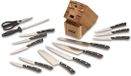 Bloc à couteaux de marque générique - Ensemble de couteaux de cuisine - 15 pièces - Bois d'acacia
