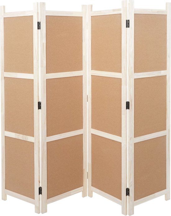 MCW Kamerscherm MCW-G52 - bruin - 166x160cm - 4 panelen