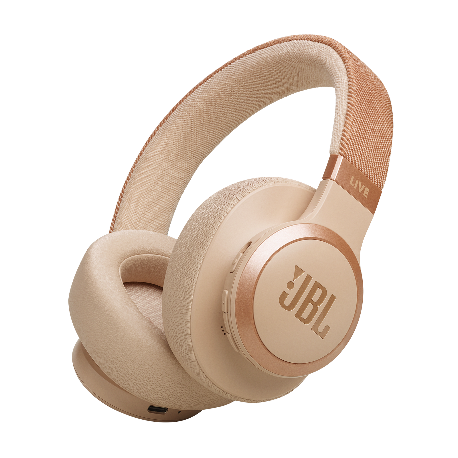 JBL Live 770NC Refurbished Sand Over-Ear Headphones - REFURBISHED