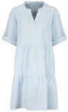 Fresh Made Volant Jurk Dames Mini-jurk - blauw/wit - M