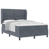 vidaXL Boxspringbed met hoofdeinde Donkergrijs 200 x 160 cm Fluweel