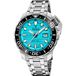 Festina F20043/5 Automatisch Heren Polshorloge Blauw Stalen Band Saffierglas 100 ATM