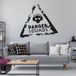 Autocollant de danger mural - 357x397 cm - Noir