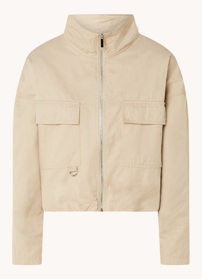 OPUS Hanneka Cropped Jacket with Flap Pockets