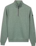 Baileys Regular Fit Half-Zip Sweater groen, Effen