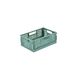 Homéa Opvouwbare en stapelbare doos, maat S (21 x 14,5 x 8 cm), salie