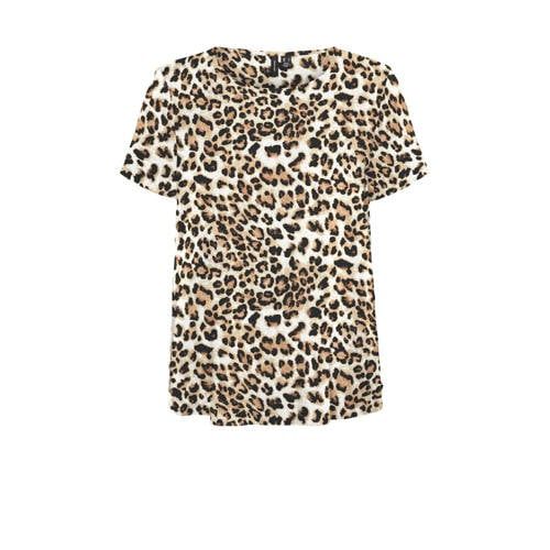 VERO MODA VMEASY Top - Brown/Ecru All Over Print