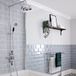 Hudson Reed Elizabeth Colonne De Douche Rétro Avec Mitigeur Thermostatique Exposé À Double Sorties, Pommeau Pluie Rond Et Kit Douchette - Chromé Et Noir