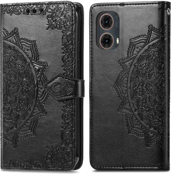 imoshion Hoesje - Geschikt voor Motorola Moto G85 - Mandala Bookcase - Zwart