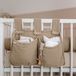 LILIMAUS Bedtas Donkerbeige met goudapplicatie - bedorganizer voor kinderbed