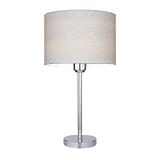 Homemania Bureaulamp, klas, bureau, nachtkastje, beige, grijs, papier, PVC, metaal 25 x 25 x 49 cm