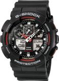 Casio G-Shock GA-100-1A4ER quartz horloge, zwart, met een band van kunststof, automatische LED-verlichting, waterdicht tot 20 ATM