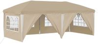 vidaXL Pop-up Feesttent 575 x 288 x 245 cm Crèmekleurig