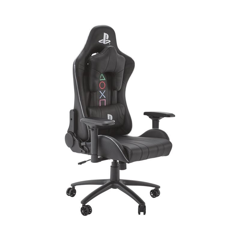 X Rocker Amarok Gaming Chair - Padded Seat & Backrest - Black - Playstation - LED - Adjustable Armrests