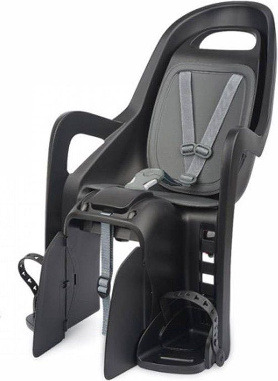 Polisport Groovy CFS Achter Fietsstoeltje - Zwart/Grijs - Bagagedragerbevestiging