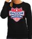 Bellatio Decorations Dutch supporter schild sweater zwart voor dames XS
