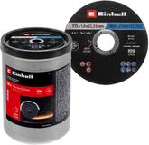 Emmer Einhell 711527 Doorslijpschijfset 115 mm 100 stuk(s) Metaal, RVS, Staal, Blik
