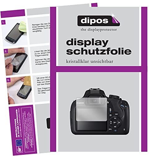 dipos I Beschermfolie compatibel met Canon EOS 1200D schermfolie, helder