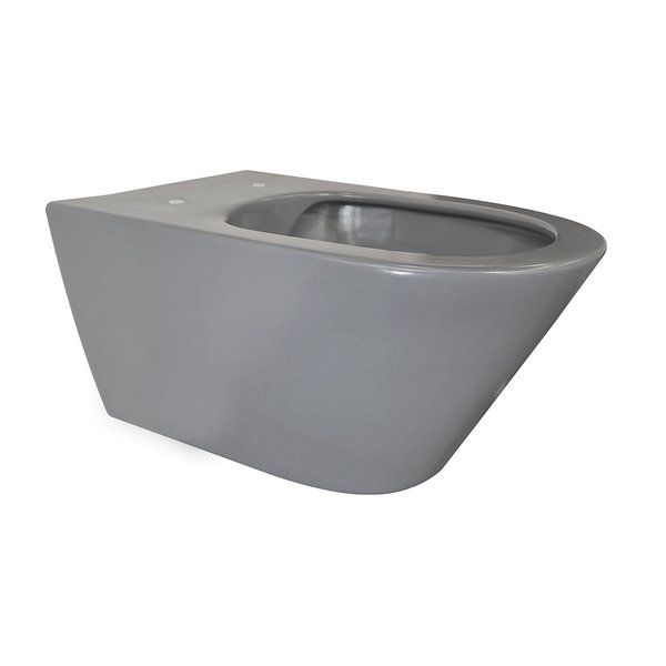 Wiesbaden Stereo spoelrandloos wandcloset 53cm mat grijs