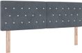 vidaXL LED Hoofdbord Donkergrijs 144 cm Fluweel