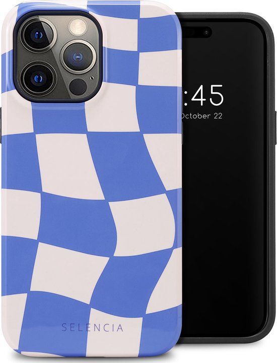 Selencia Hoesje iPhone 14 Pro Max - Vivid Backcover - Groovy Sapphire Blue