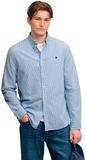 Superdry Preppy Oxford Overhemd Relaxed Fit Heren Lange Mouwen Azuurblauw Mini Streep M