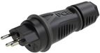 PC Electric 0313-ss Stekker met randaarde PA6, TPE 250 V Zwart IP55