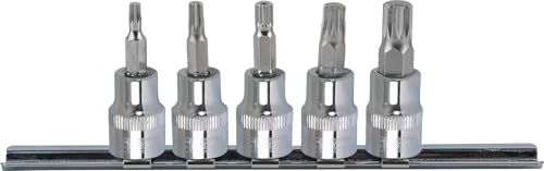 KS Tools 918.3773 3/8" CHROMEplus Bit-dopsleutelset, XZN, 5-dlg M4-M10