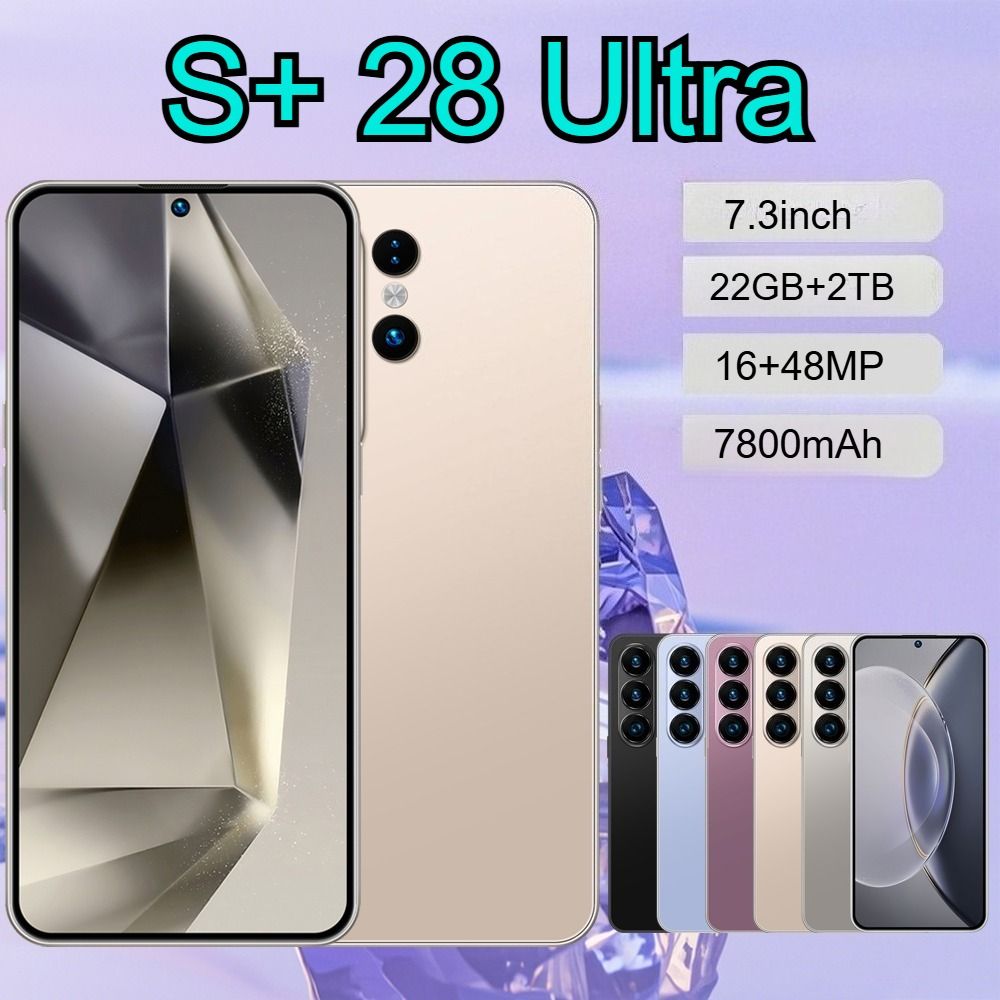 CHOTOG 2026 S+ 28 Ultra Originele 7,3 inch 7800mAh Mobiele Telefoons Android 22GB+2TB Smartphone 5G Dual SIM Wereldwijde Mobiele Telefoons