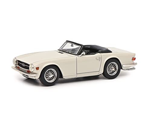 Schuco Triumph TR6 open Soft Top 1968 wit modelauto 1:43