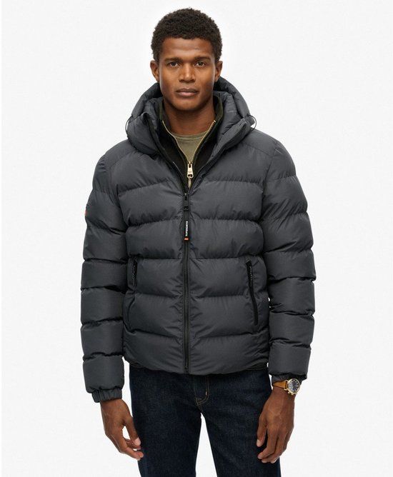 Superdry Hooded Sports Puffer Winterjas Heren - Maat XL
