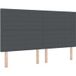Tête de lit gris foncé 180 cm tissu en velours côtelé