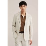 WE Fashion Colbert met linnen ecru