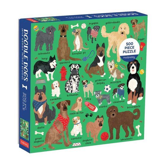 Galison Doodle Dog And Other Mixed Breeds 500 Piece Family Puzzle