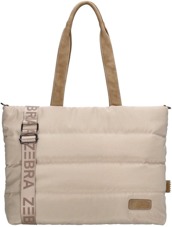 Zebra Trends Elske 15.6" Laptop Shopper Bag - Light Taupe